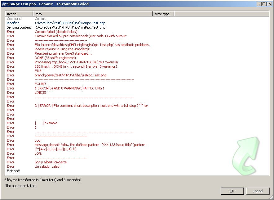 Precommit hook sample